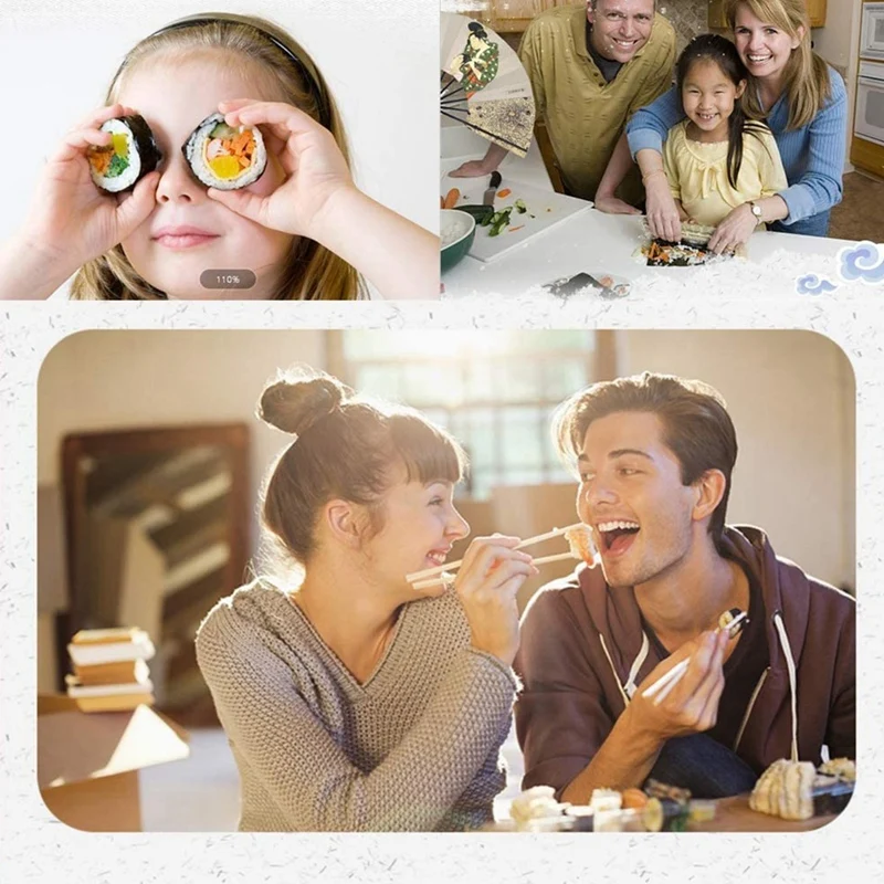 DIY Sushi Fazendo Kit, Iniciante Sushi Rolling Mat