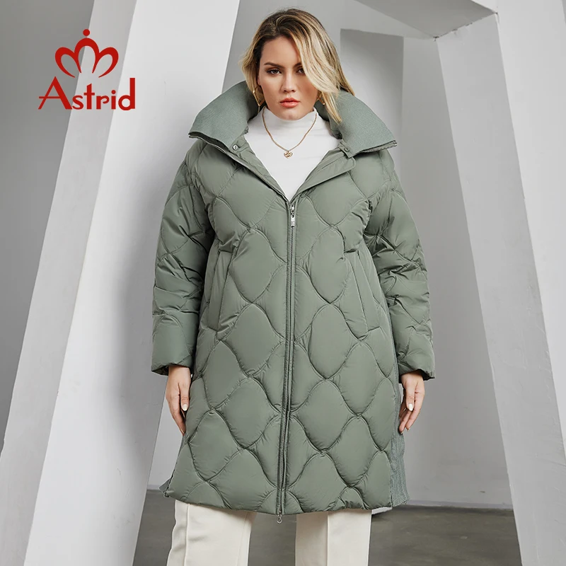 Astrid Women's Winter Jacket 2023 Plus Size Women Parka Warm Thick Bio Down Jackets Windproof Long Hooded Quilted Coat Female