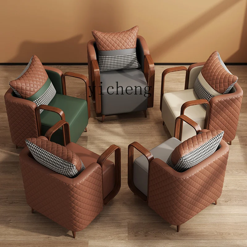 كرسي أريكة ZK Wabi-Sabi Style للاستقبال في منطقة الراحة، كرسي فردي للترفيه الإبداعي وطاولة مقهى وكرسي