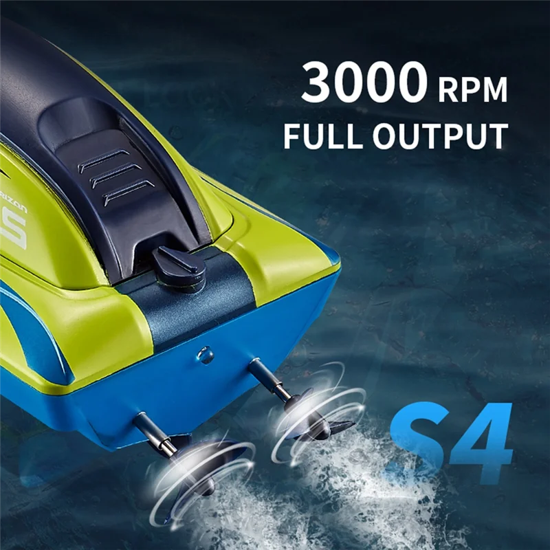 Barco a Control remoto para niños, barco a Control remoto, 2,4G, Motor de timón Dual, impermeable, alta velocidad, regalo para niños