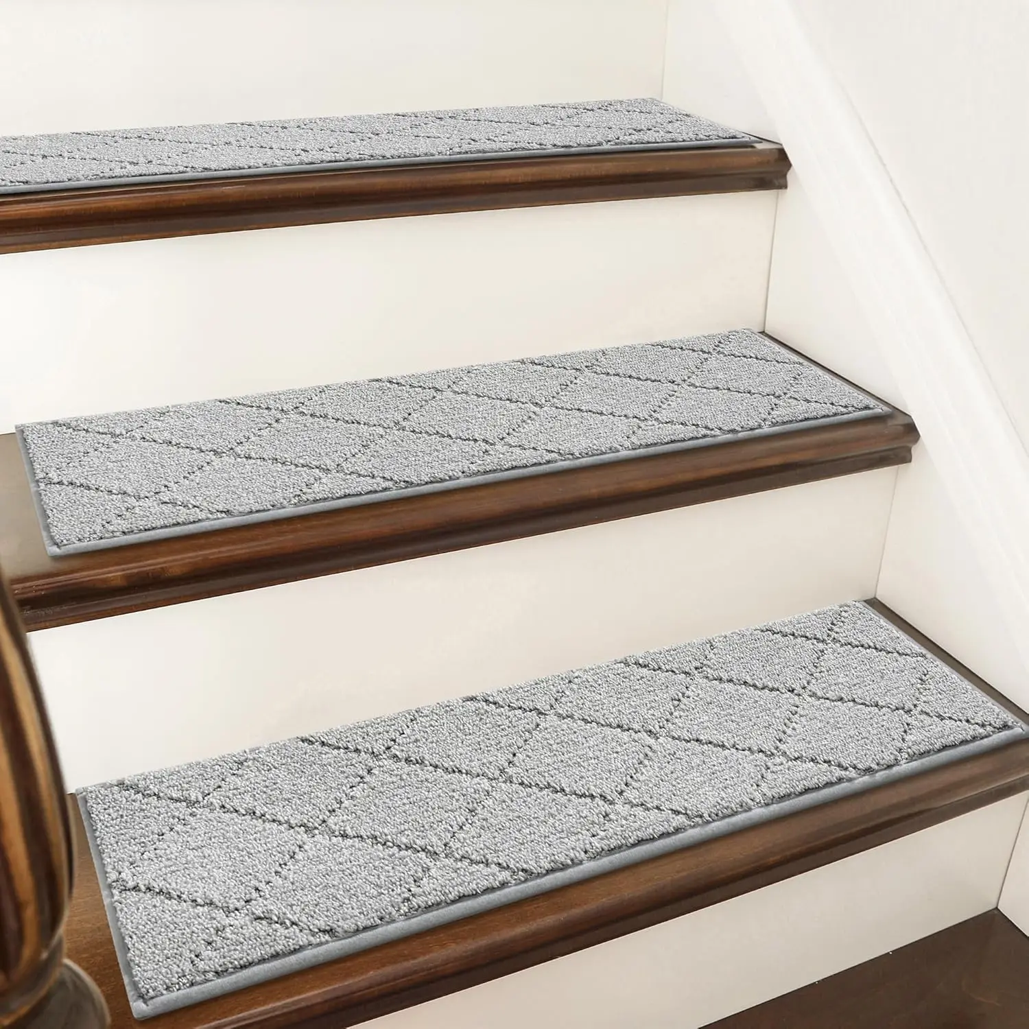 

Edging Stair Treads Non-Slip Carpet Mat 28inX9in Indoor Stair Runners for Wooden Steps, Edging Stair Rugs for Kids and Dogs