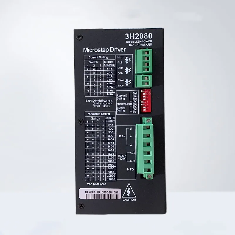 ZM-3H2080 High Performance 5V 3-Phase Stepper Motor Driver Controller AC80-220V Power Modules for 86-130MM Steppers