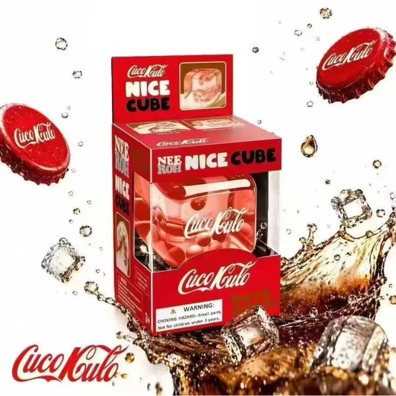 Needoh, un divertido cubo antiestrés que se puede apretar, un juguete suave y blandito para aliviar el estrés, con temática de bebidas, ideal para niños y adultos.