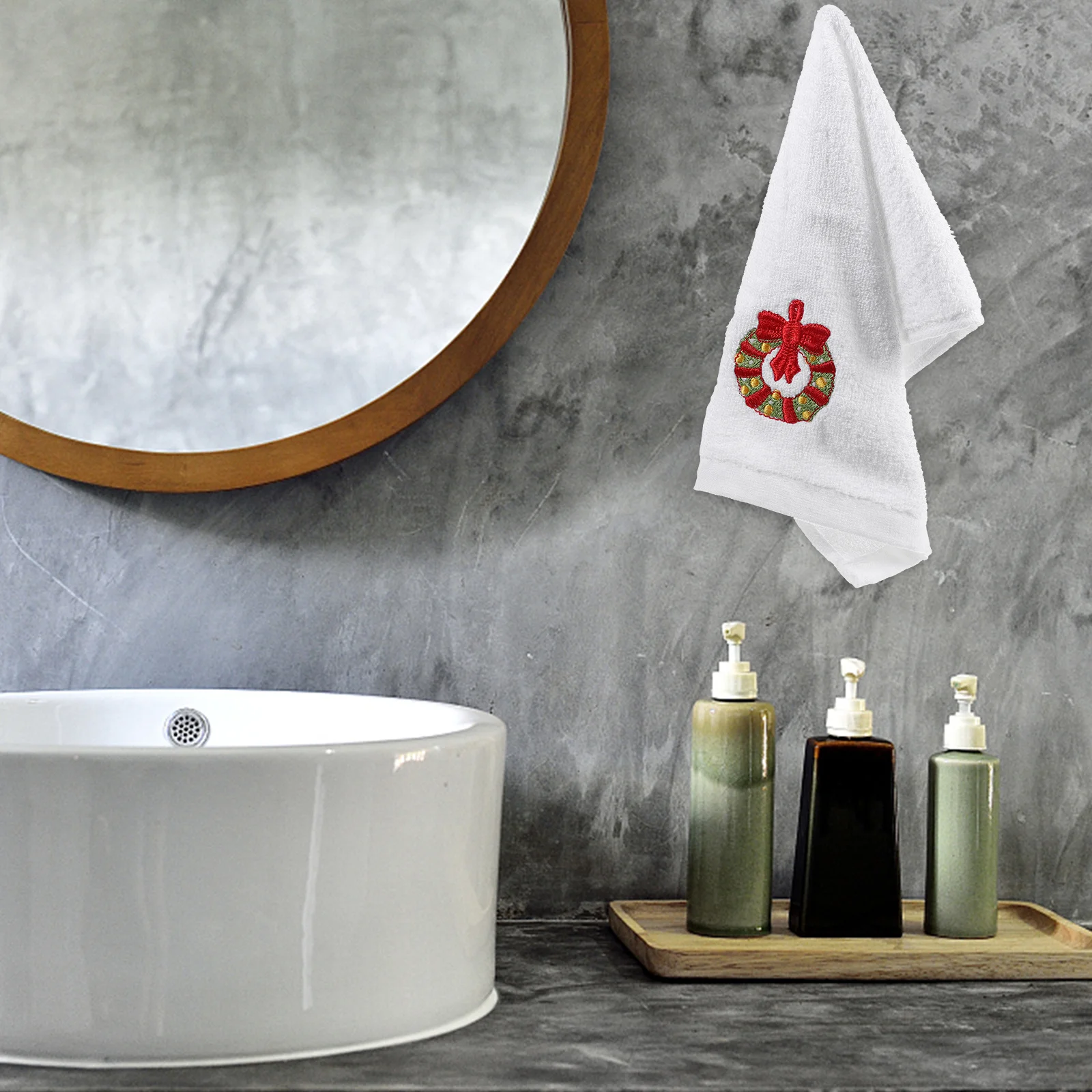 

3Pcs Christmas Cotton Towels Embroidered Soft Face Washing Towels Breathable Comfortable Gift Cotton Towel Christmas Towel