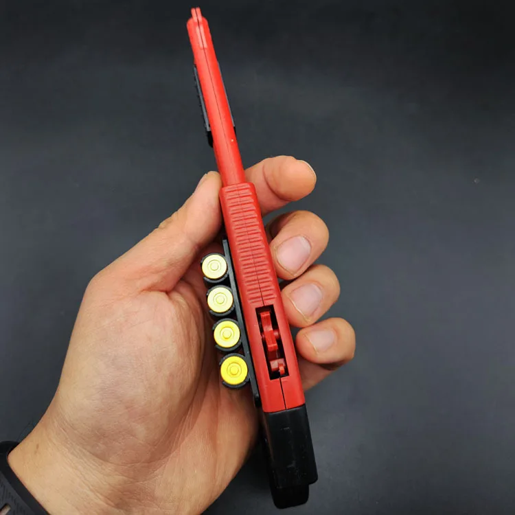 Mini opryskiwacz 4-strzałowy pistolet z gumką Miniaturowy model ozdoby Zabawka Pistolet na miękkie pociski Zabawka dla chłopca