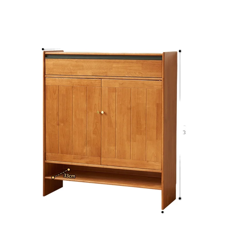 

Solid wood shoe cabinet, new indoor entrance cabinet at home door, large-capacity multi-layer opposite door locker