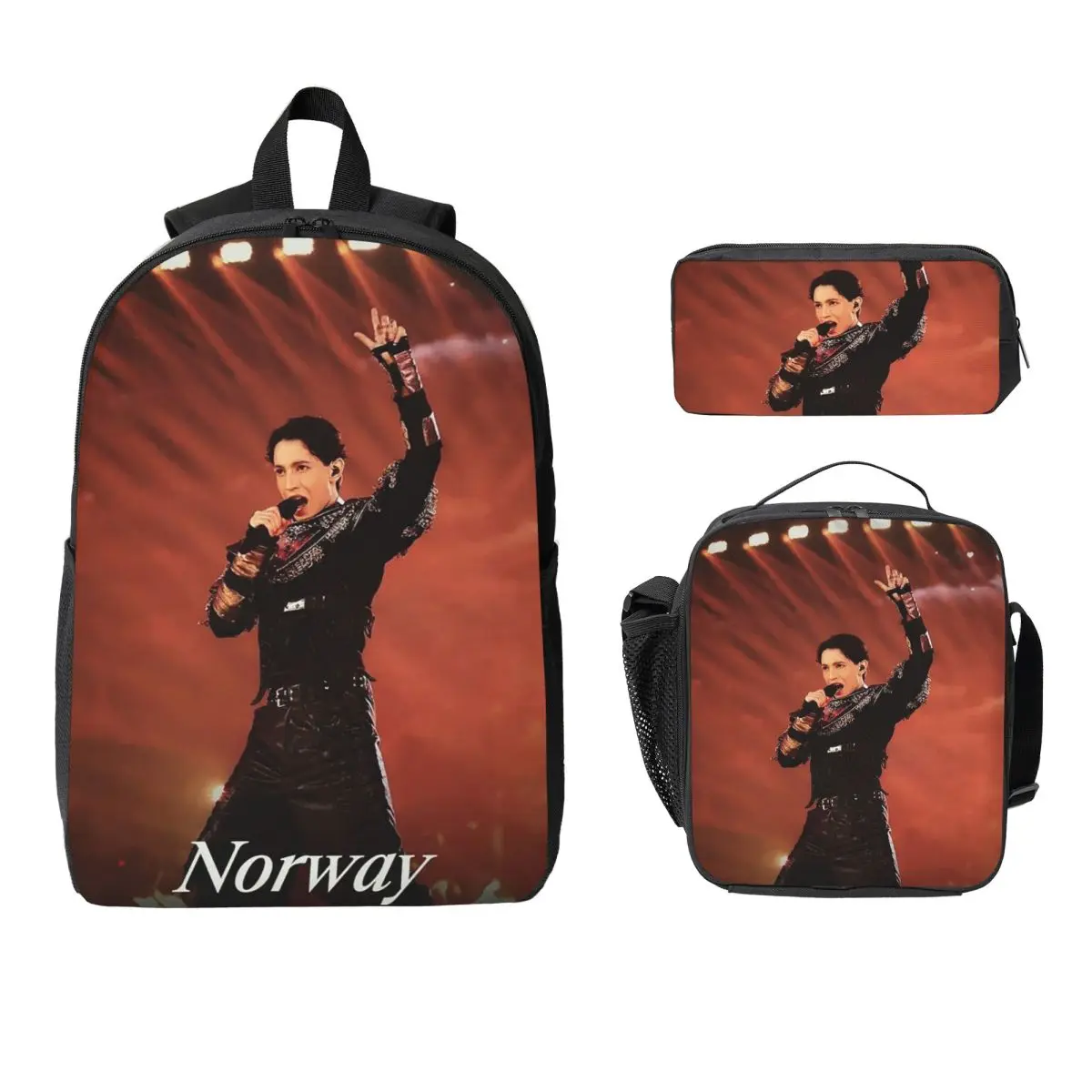 

Kyle Alessandro Backpack Boys Girls BookBag School Bag Computer Shoulder Bags 3ps Insulated Lunch Bag Pencil Case