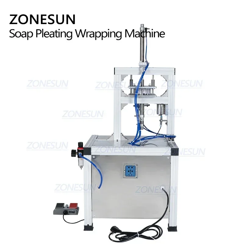 ZONESUN ZS-PK900 Semi Automatic Pleating Packaging Machine for Round Soap Tea Ball and Cleaning Block Products