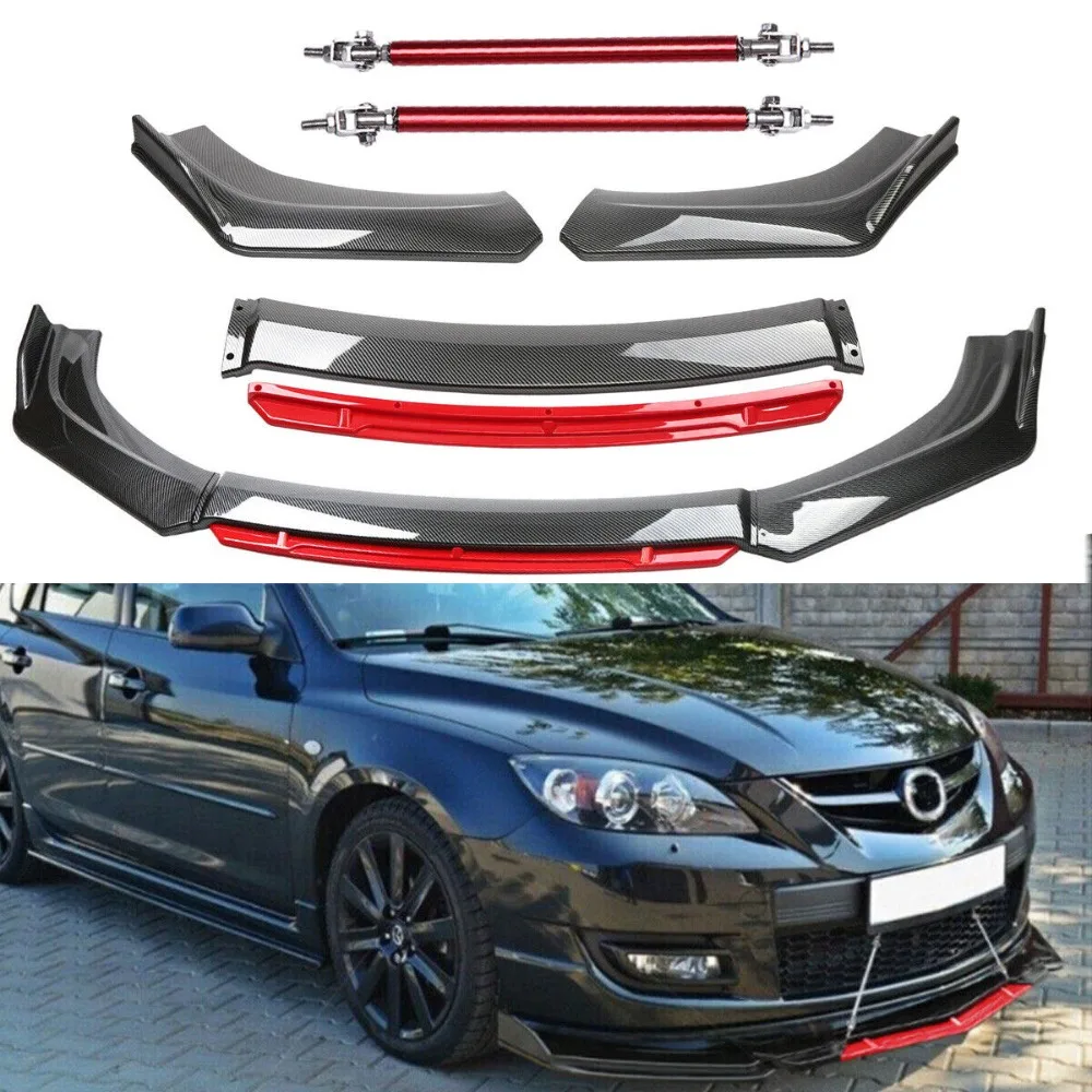 

Front Bumper Lip Splitter Spoiler Body Kit Carbon Fiber Rods For Mazda 6 5 3 2 United States