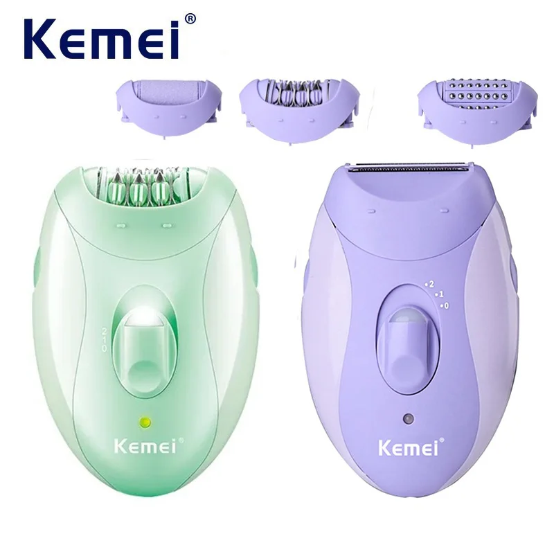 

Kemei Legs Armpit Hair Removal Machine Electric Epilator Rechargeable Women Bikini Shaver Whole Body Trimmer Foot Callus Remover