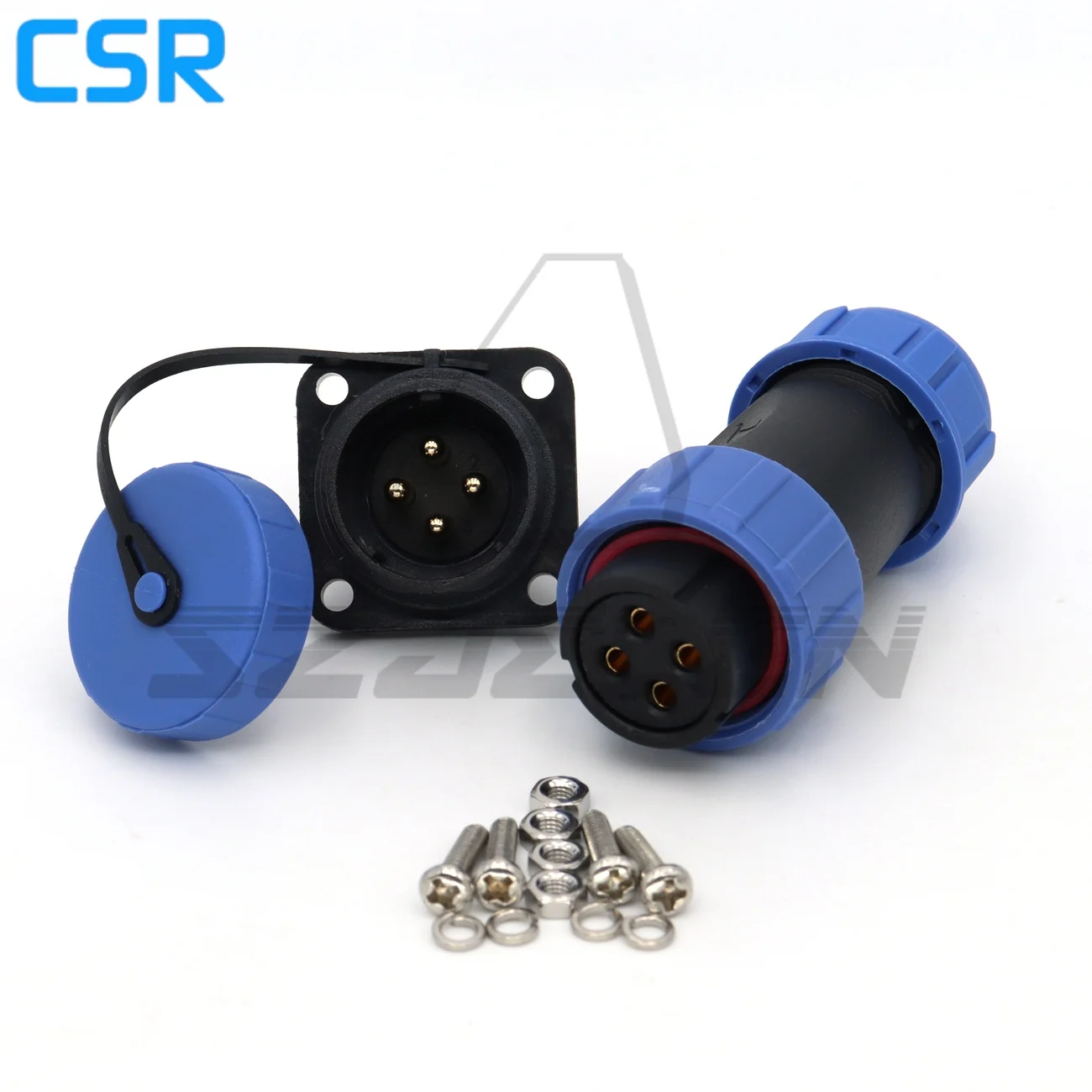 

Sp21 4-контактный водонепроницаемый разъем IP68 разъем «мама» и розетка «папа» квадратный пластиковый разъем для монтажа на панели