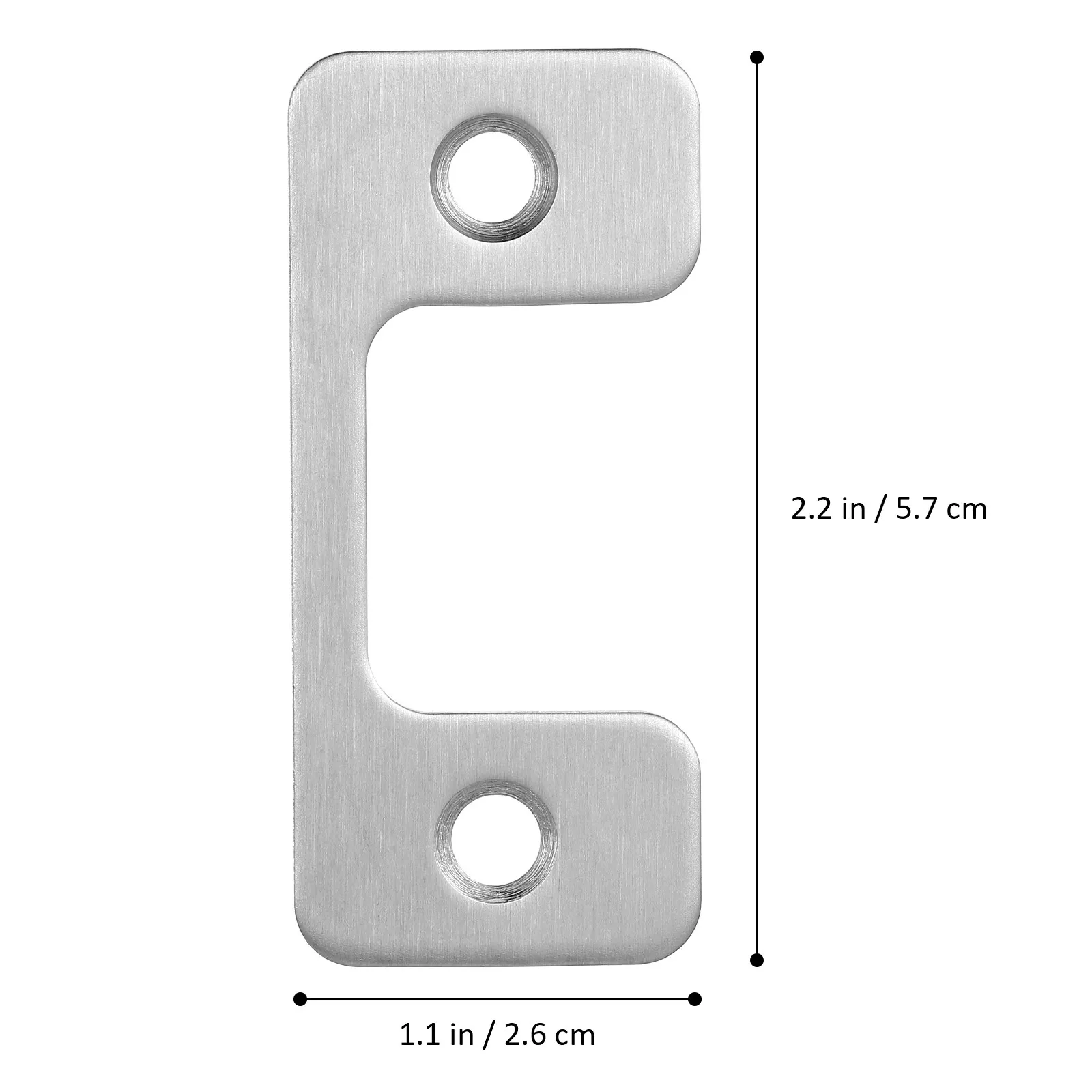 Door Latch Guard Plate Heavy Iron Door Lock Protector Deadbolt Security Strike Plate Cover Outswing Latch Guard