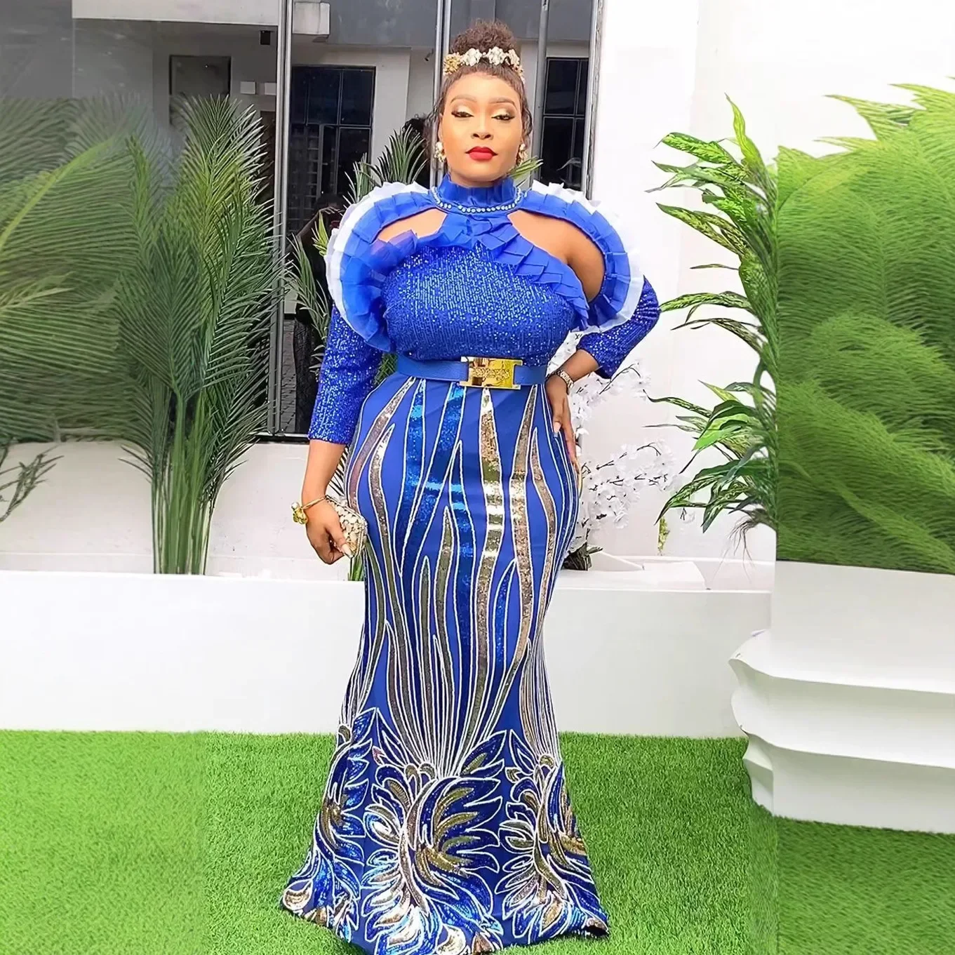 

2025 New African Evening Dresses for Women Wedding Party Gown Turkey Kaftan Dubai Abaya Ankara Dashiki Africa Clothing Vestidos