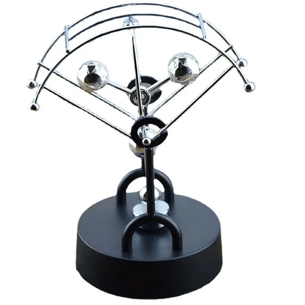 Motion Physical Pendulum Ball Figurine Home Decoration Revolving Gadget Steel Balance Ball Rotating Perpetual Modern Art