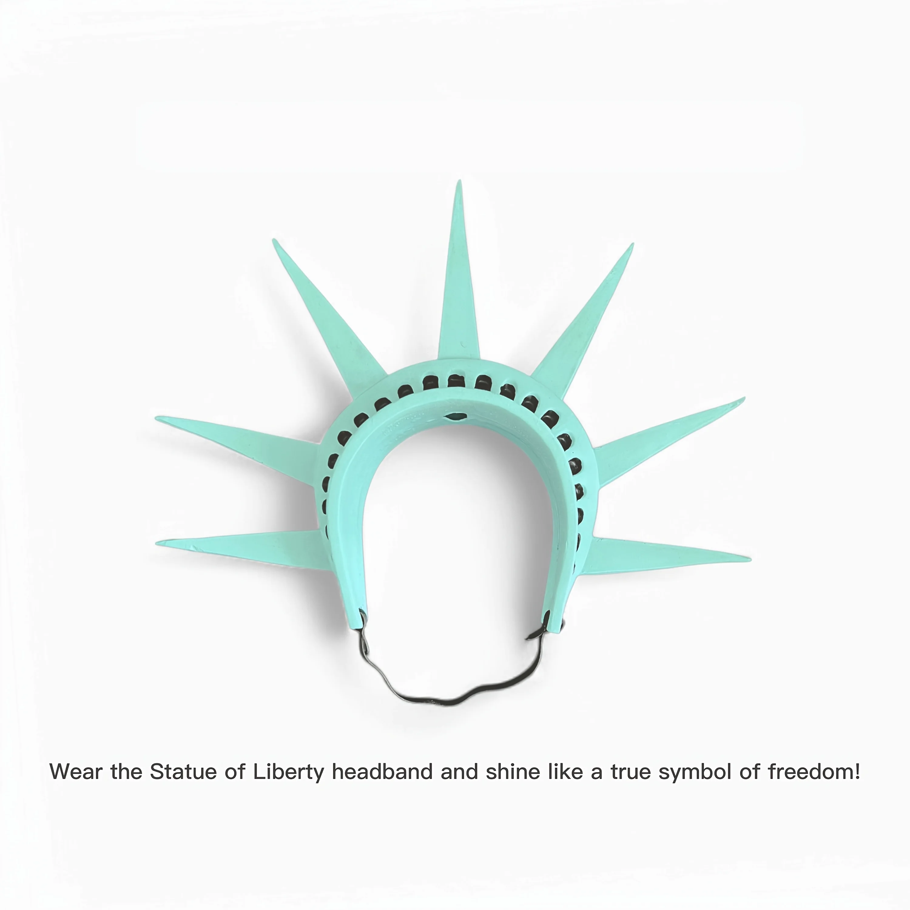Liberty Crown Stirnband mit Fackel-Requisite, Festival-Party-Cosplay-Dekoration, Unabhängigkeitstag-Kostümzubehör für Themenpartys – Detail 2