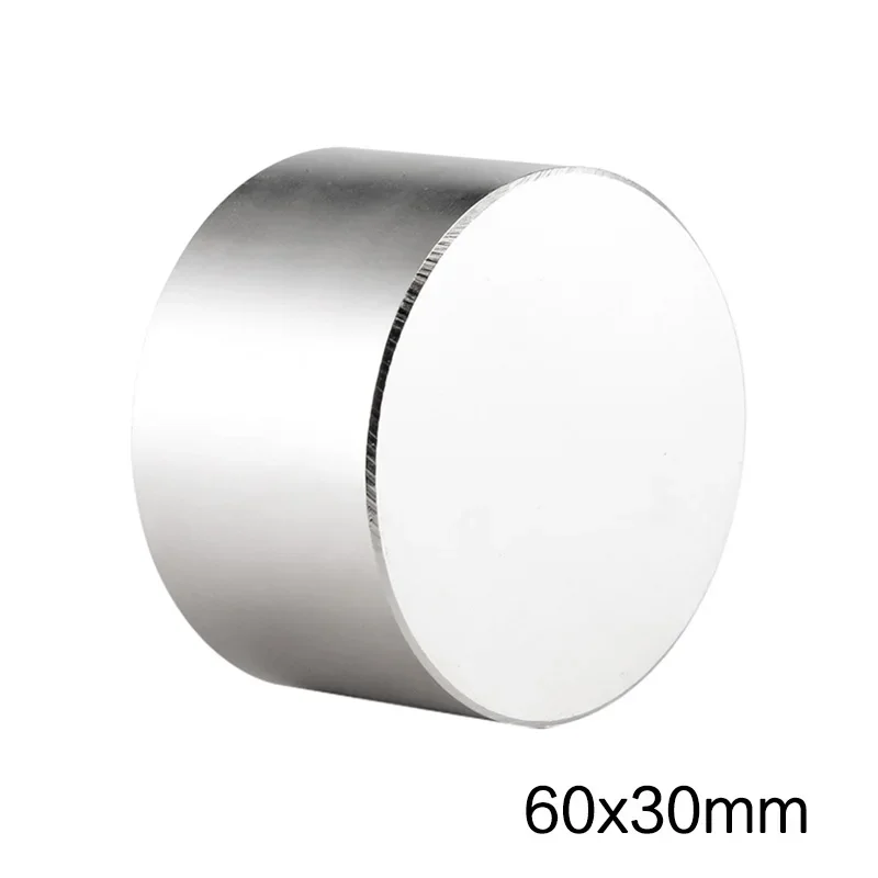 1 sztuk 60x30mm N35 Super mocny silny magnetyczny NdFeB trwałe neodymowe okrągły magnes 60x30mm duży okrągły magnes 60*30mm