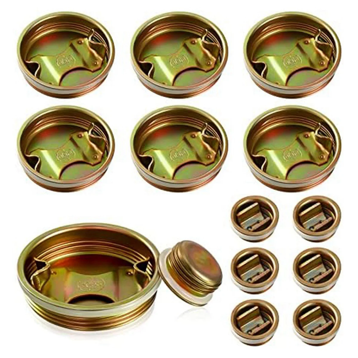 12 Pack Steel Bung Plug Drum Bung 6cm and 3cm Bung Hole Cap 55 Gallon Drum Caps Metal Bung Caps with Plated Coated