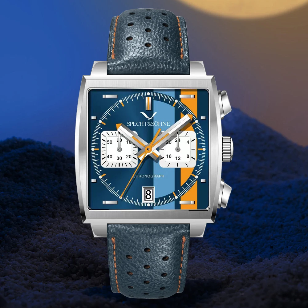 Specht&Sohne 2025 New Men's Watches Quartz Sport Watch Stainless Steel Leather Strap Japan Miyota VK63 Chronograph Reloj Hombre