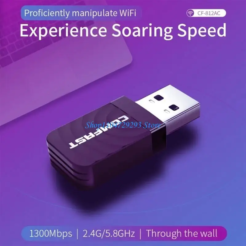 

Y2GD USB3.0 Wireless WiFi Adapter Mini USB Networking Card 2.4Ghz 1300Mbps Wifi Card