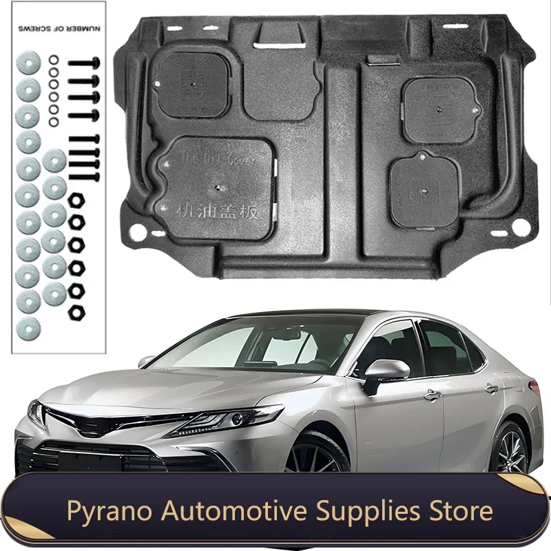 

For Toyota CAMRY 2018-2024 2.0L 2.5L Engine Guard Board Splash Shield Mud Fender Plate Cover Black Car Mudflap Mudapron Mudguard