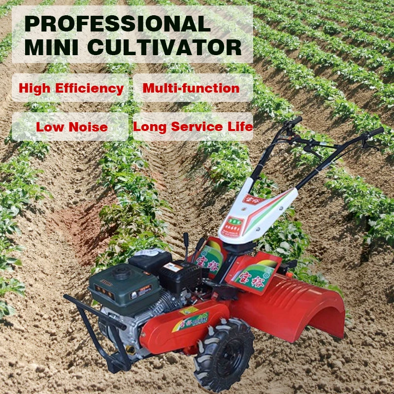 【Hot】Farm Multifunction 7Hp/9Hp Gas-oline Power Micro Rotary Soil Tiller Weeder Cultivator Ditching and Cultivating Machine