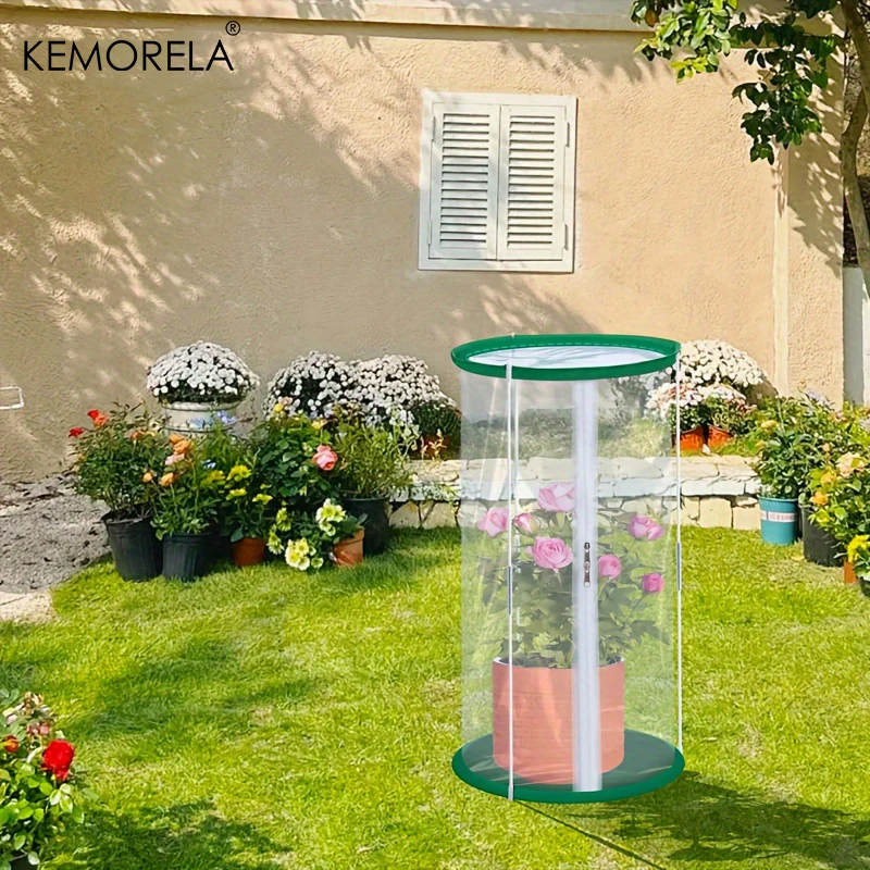 KEMORELA Insektenkäfig für Pflanzen, Blumen, PVC, transparent, winddicht, Mini-Gewächshaus, einfach zu bedienen, Gartenbedarf, Beobachtungslebensraum