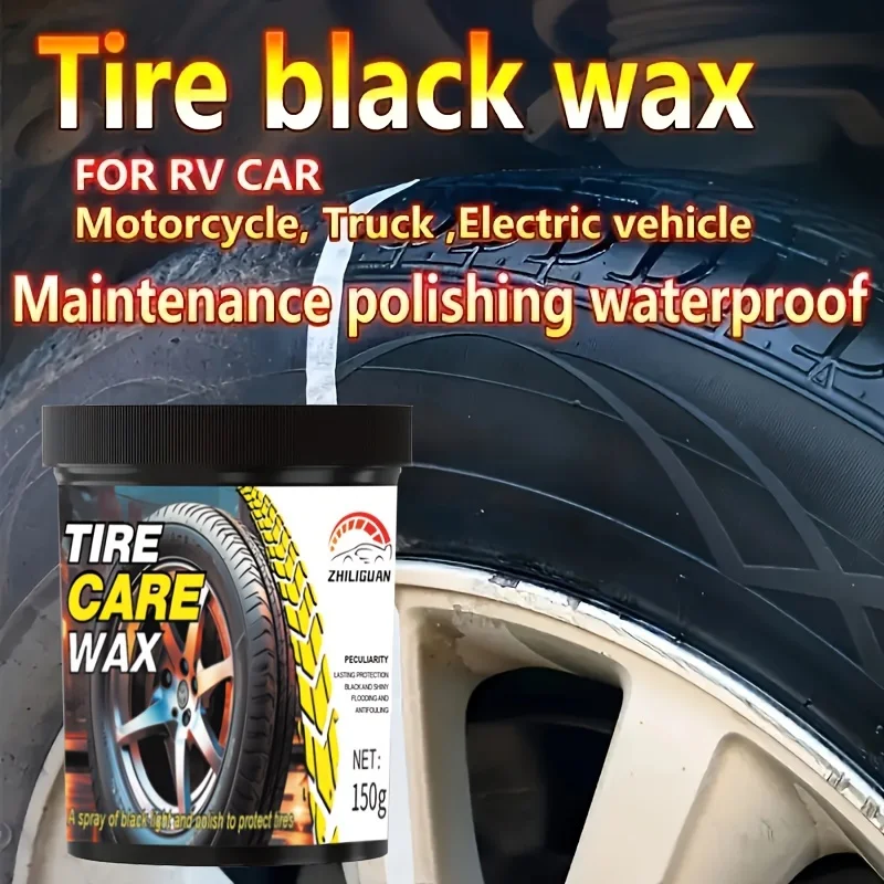 Tire care wax, plastic and rubber repair agents for all car models, waterproof maintenance and cleaning cream for external gloss