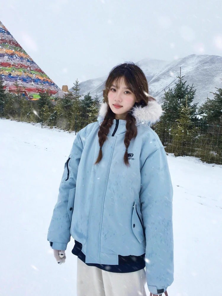 

Женское теплое хлопковое пальто с перьями Thiened, свободное пальто в Корейском стиле, Новое зимнее поступление, студенческое модное пальто для поездок на работу