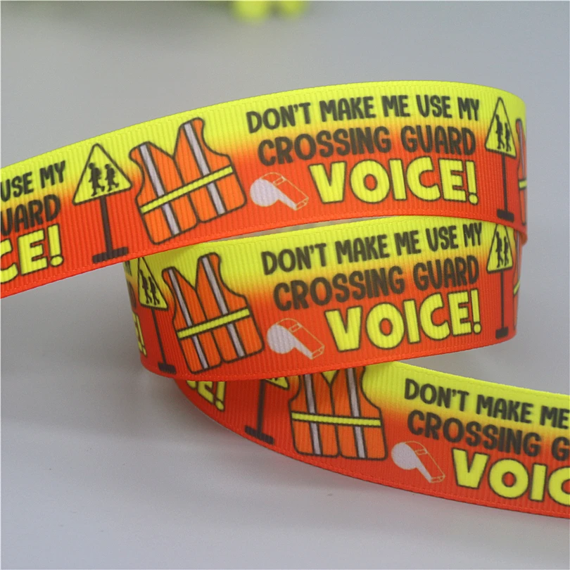 DHK 50yards Car Tractor Train Race Printed Grosgrain Ribbon Accessories Headwear Decoration Collar DIY Sewing Craft S2528