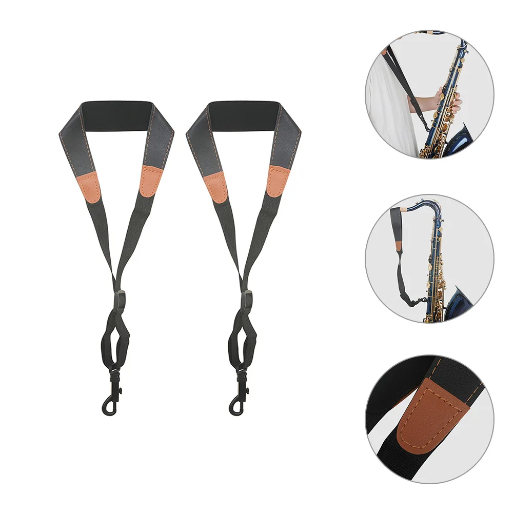 

2pcs Neck Straps Adjustable For Alto Baritone Saxophone Strap Replacement Comfort Fit Saxophone Accessory Instrument