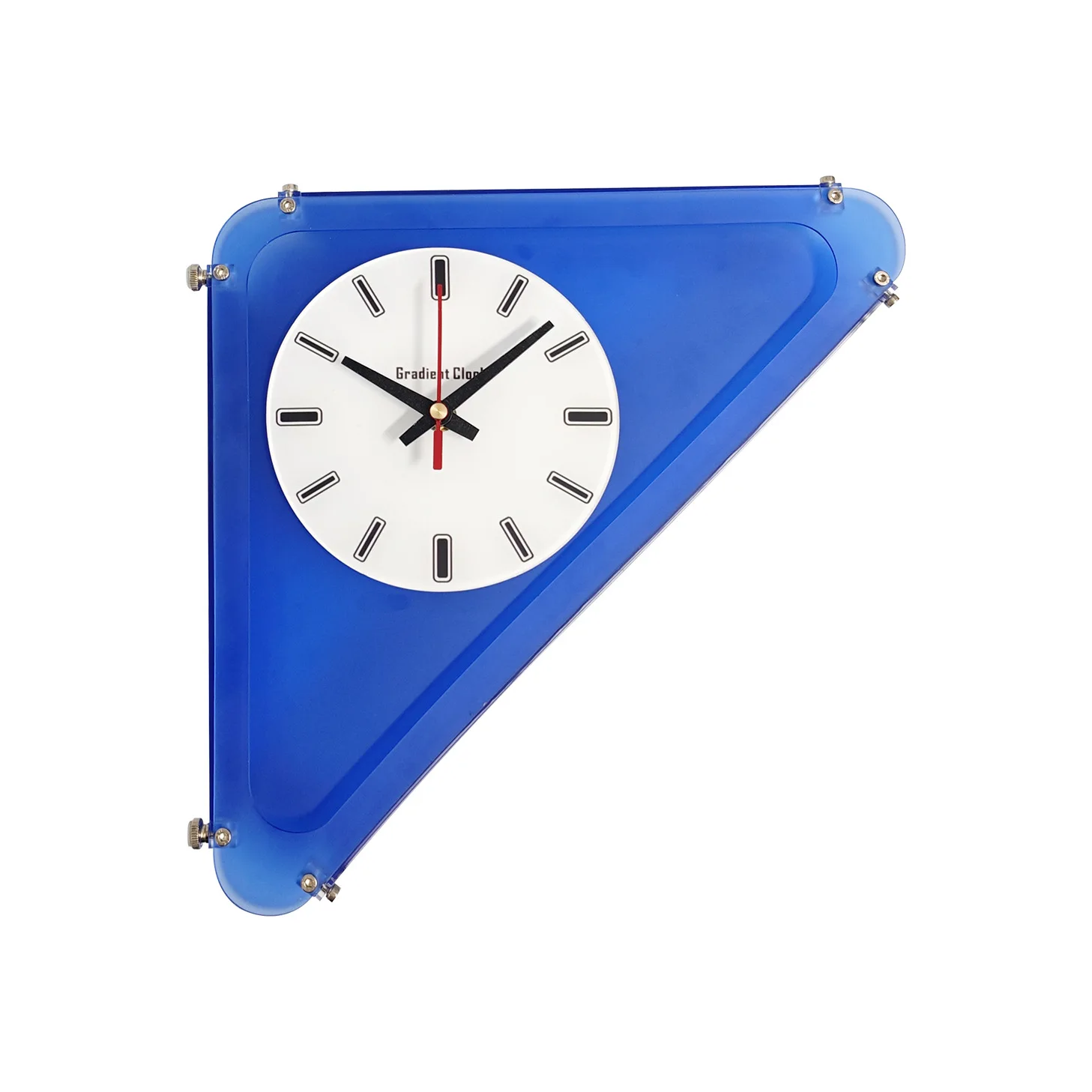 Corner Wall Clock Silent Non-Punching Triangle Double-Sided Acrylic Frosted Art Clock Modern Minimalist Living Room Decor