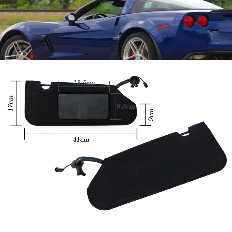 

Солнцезащитный козырек для Chevrolet Corvette C6 2005-2013 с зеркалом для макияжа, аксессуар для автомобиля, артикулы 23142243, 23142245