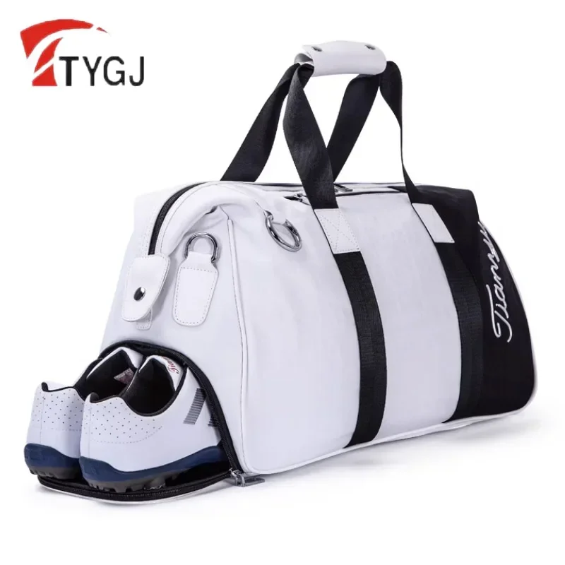 TTYGJ Nylon Golf Bags Portable Big Capacity Golf Clothing Bag with Shoulder Strap Lightweight Travel Pack Independent Shoe Layer