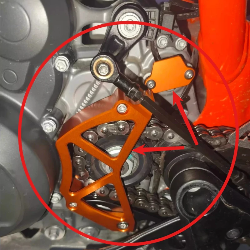 Motorcycle chain gear protection cover sensor protection cover decorative for KTM DUKE 790 890ADV R S 2018-2023 4