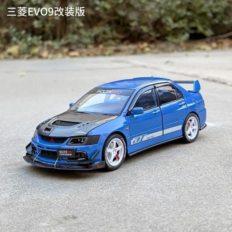 

Модифицированная модель автомобиля Mitsubishi EVO9 из сплава, масштаб 1/24, с функцией звука и света, подарок для бизнеса, декор для переговорной комнаты.