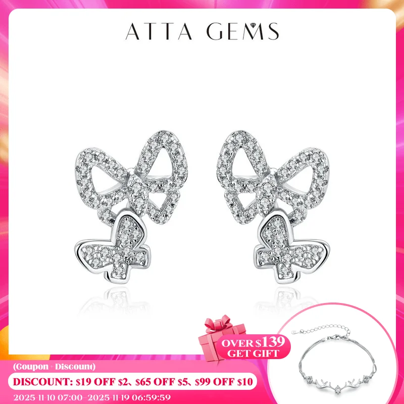 

Новинка, серьги-гвоздики Attagems из муассанита, серьги для женщин, серебро 925 пробы, сверкающие Свадебные украшения