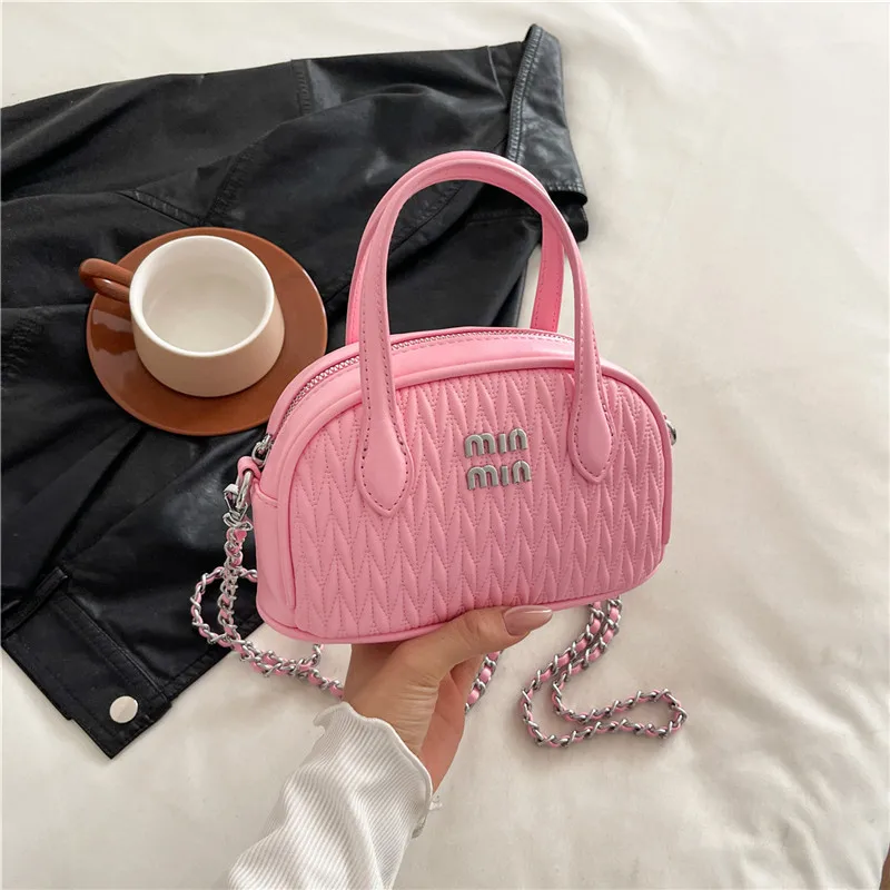 2025 Mini borsa quadrata di lusso da donna, borsa a mano e tracolla in pelle PU, borse a mano versatili per pendolari e viaggi da donna