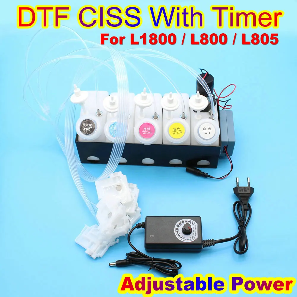 

L1800 DTF Ciss L800 DTG Ciss L805 White Ink Tank Mixer Timer Tank Continuous Kit For Epson With Adjustable Stirrer Timer Tank