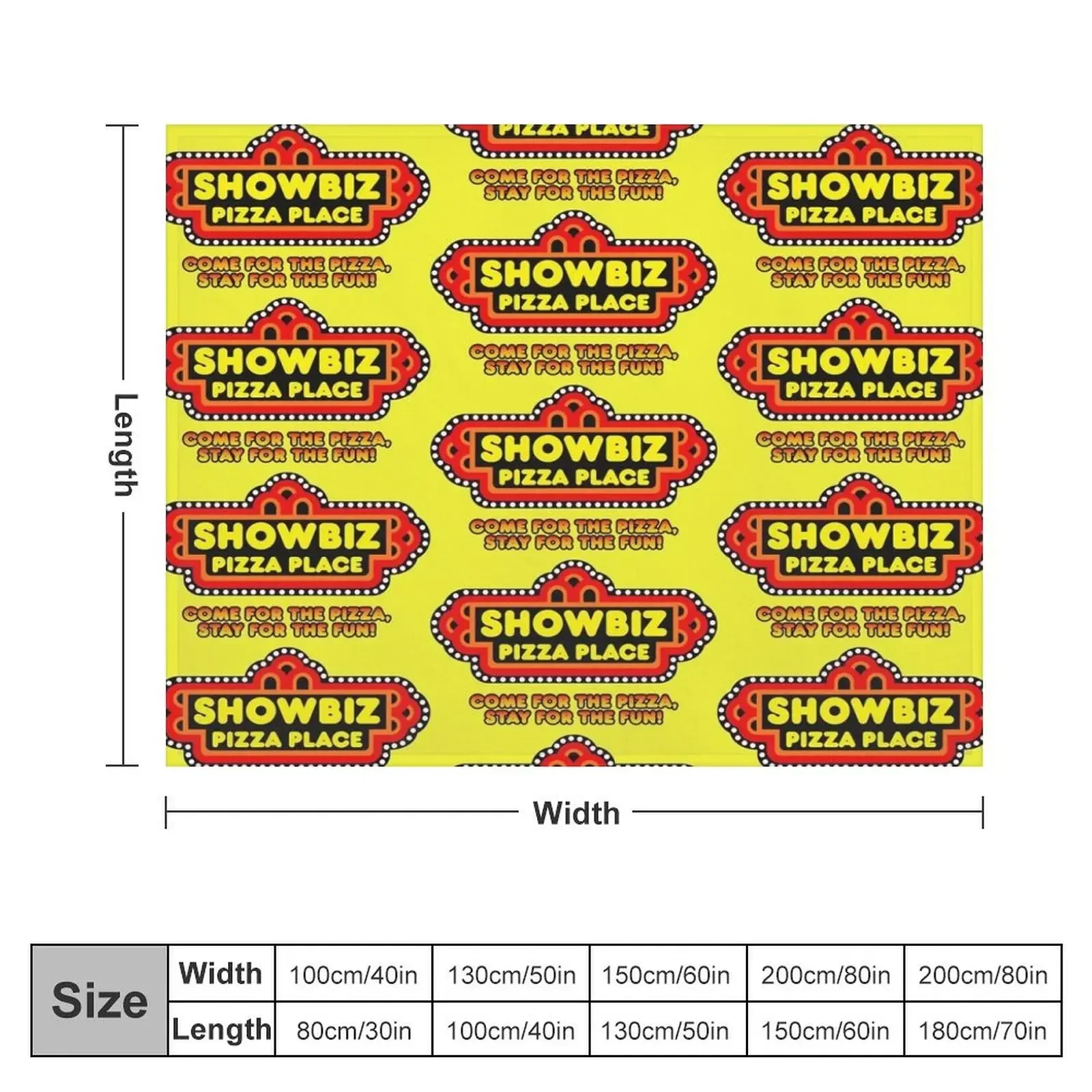 Showbiz Pizza Throw Blanket Kid'S Beautifuls Blankets