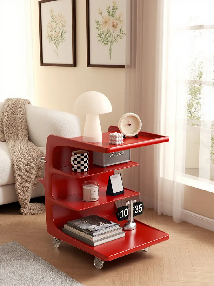 

Nordic Cart Household Movable PC Plastic Storage Rack,Living Room,Transparent Small Coffee Tables,Bedside Cabinet,Etc Furniture