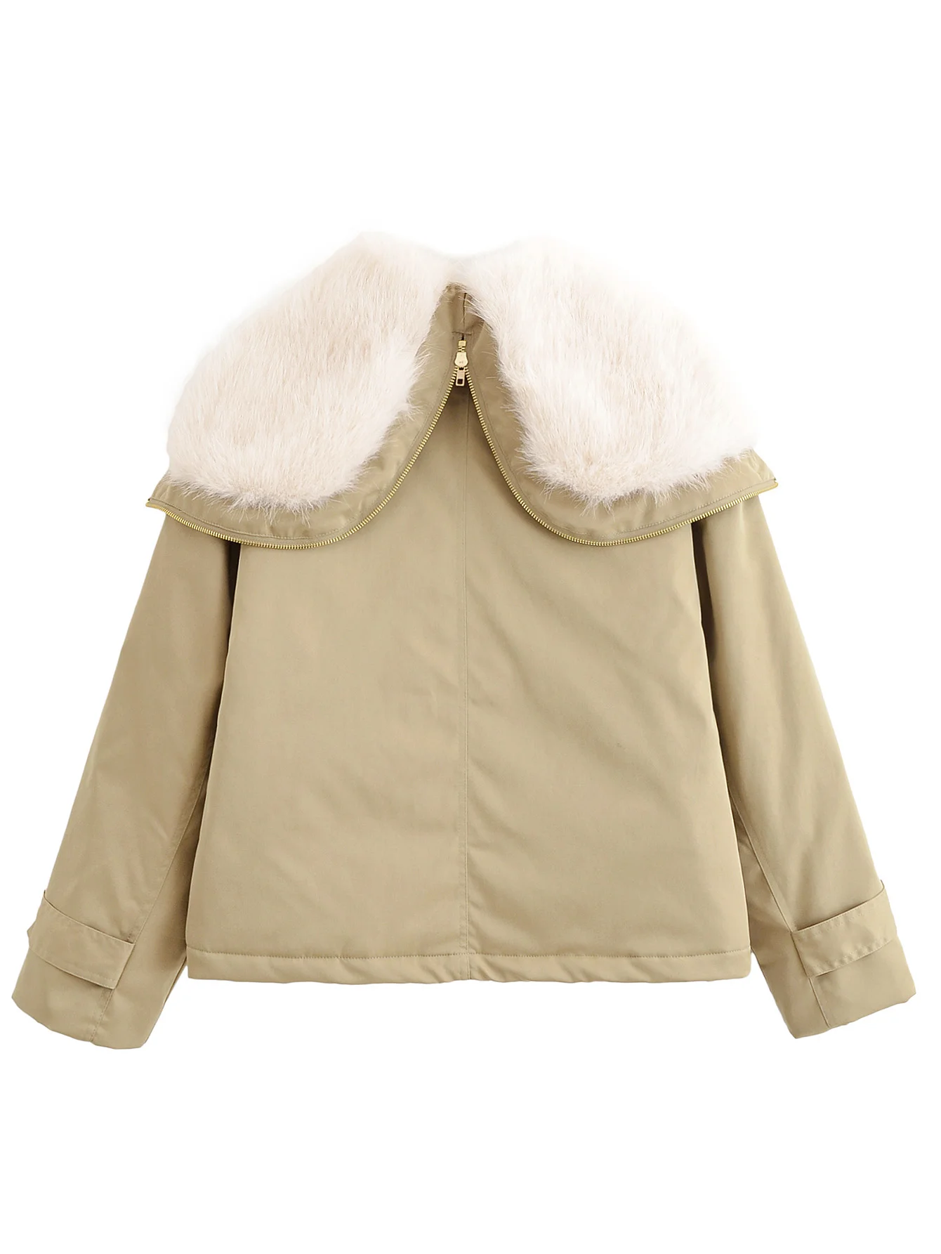 

HH Women Autumn Winter Versatile Hooded Short Coat Female Pocket Drawstring Design Casual Warm Daily Outerwear