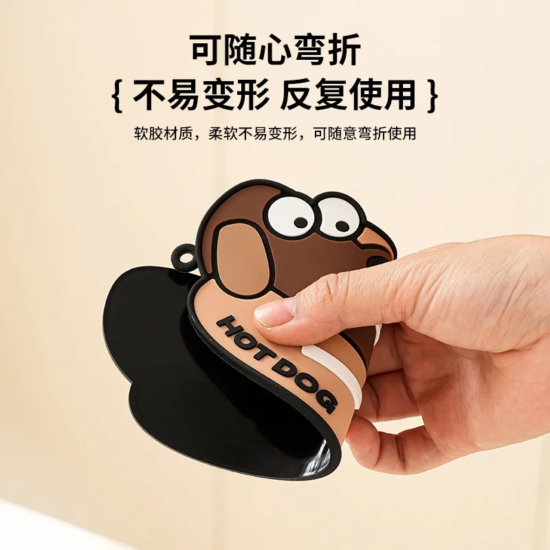 Silicone Radish Shape Pot Lid Holder Drain Mat Non Slip Heat Resistant Kitchen Counter Storage Rack for Cover Spatula Spoon