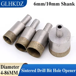 1PC 4-86mm diamantato sinterizzato apri foro codolo dritto sega a tazza punta da trapano per taglio di foratura di vetro/ceramica/marmo/piastrelle di ceramica