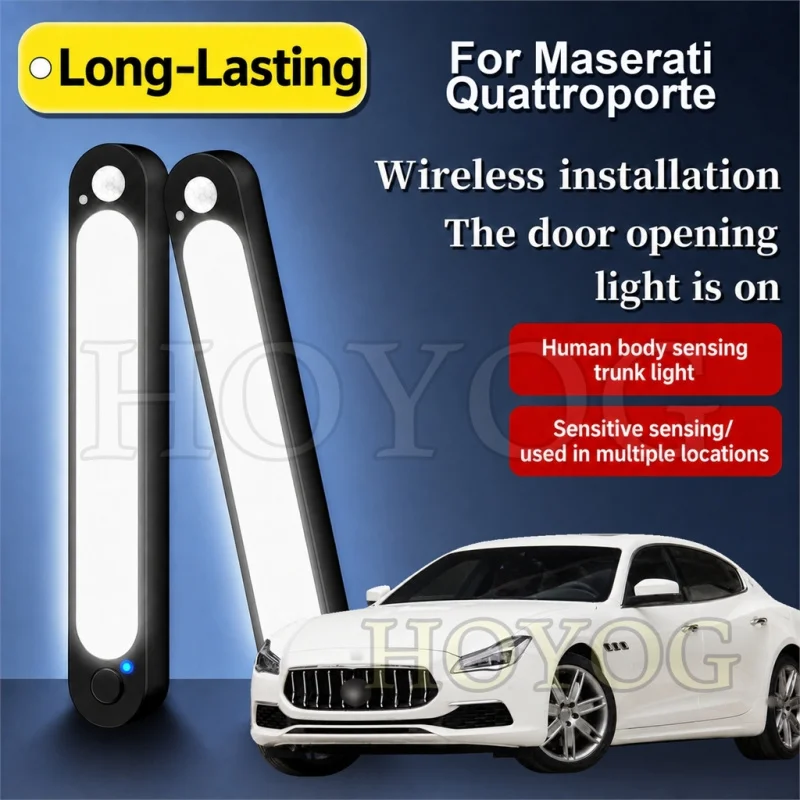 For Maserati Quattroporte 2013-2026 Car Trunk Light LED Lamp Wireless Sensor Easy Install Boot Cargo Light Sedan Interior Cabin