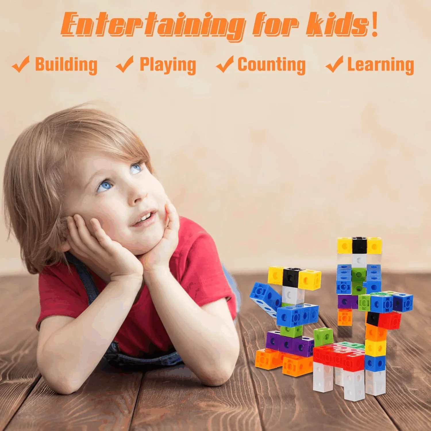 Magic Cube Puzzle Building Blocks Kindergarten Educational Color Recognition DIY Building Blocks Toys Gifts With Changing Colors