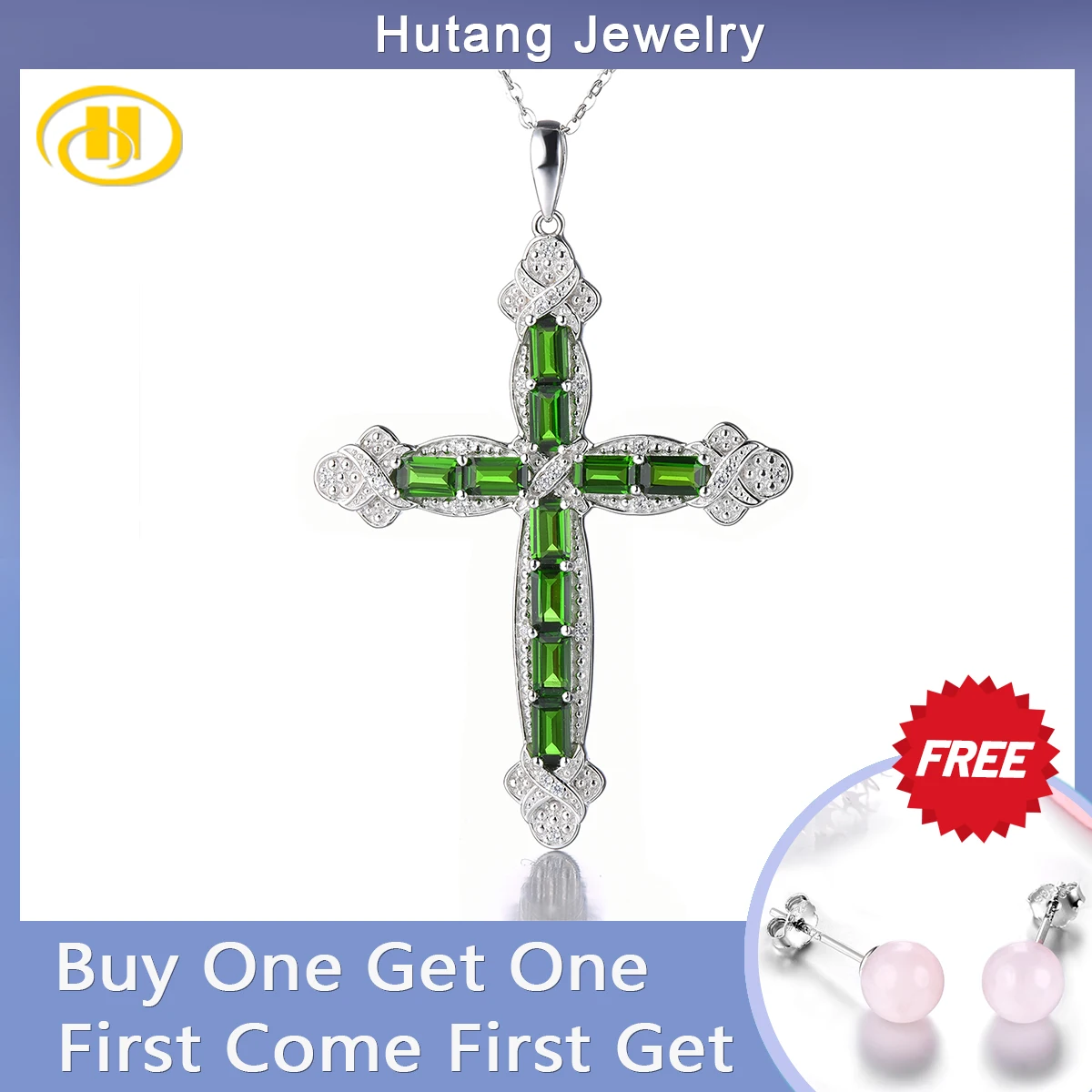 

Natural Chrome Diopside 925 Sterling Silver Pendant 2.8 Carats Genuine Gemstone Daily Jewelry Fashion Style Fine Jewelry