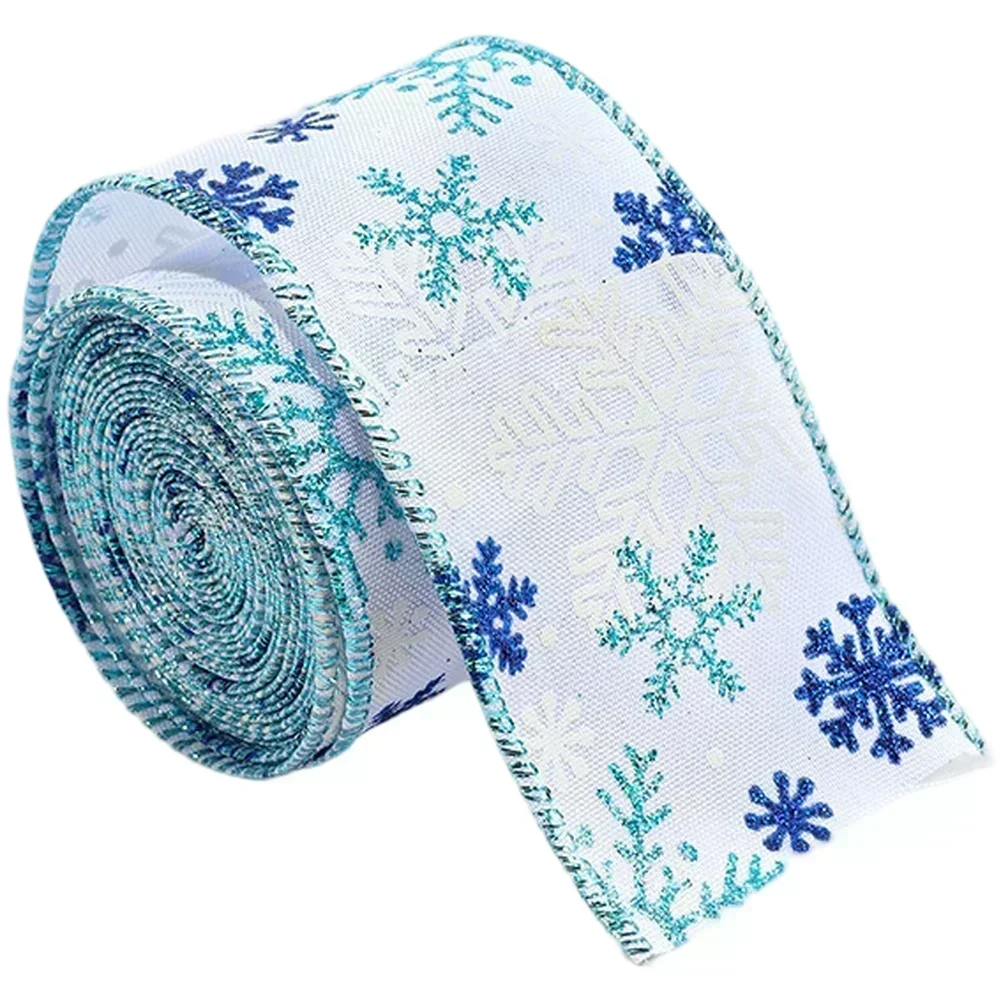 

Fabric ribbon Christmas webbing 6 3cm wide and 2 meters long suitable for tree trimming party decor and crafting bows