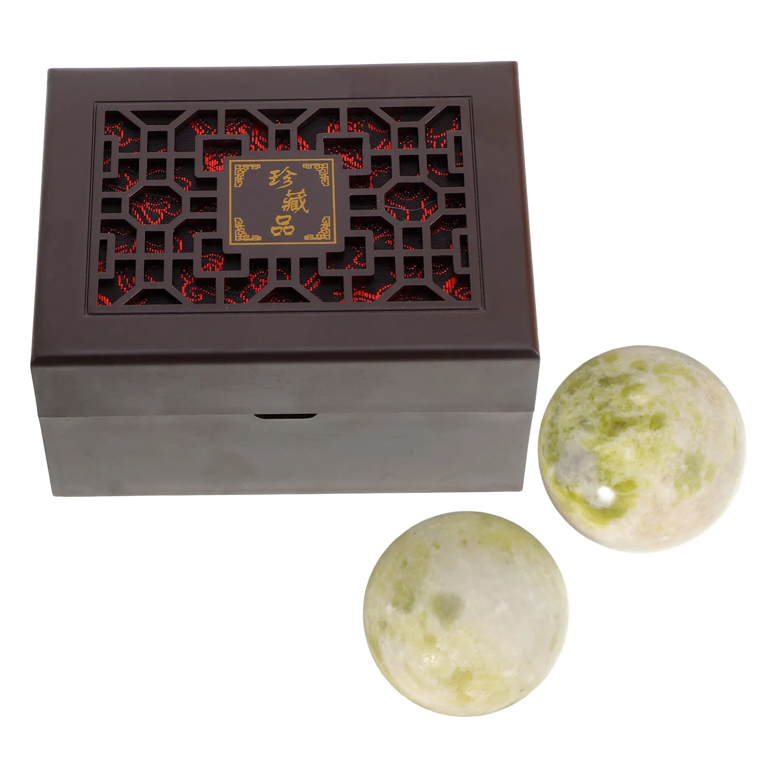 1Set Marble Baoding Ball 2 Inch Hand Therapy Exercise Ball for Stress Relief Finger Training Grip Strength Massage
