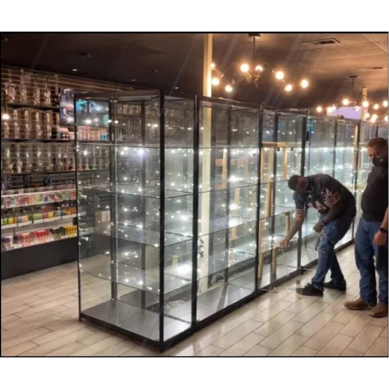 Imagem -05 - High Glass Showcase para Loja de Varejo Custom Led Smoke Showcase 72 in