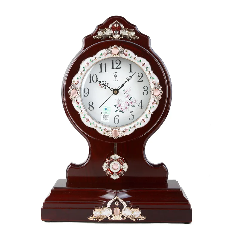 

Clock Modern European light luxury desk clock, living room home silent clock, office decoration retro watch